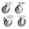 Buy cheap 150mm Grey PVC Wheels Hollow Core Swivel Casters Trolley Wheels Heavy Duty Double Brake from wholesalers