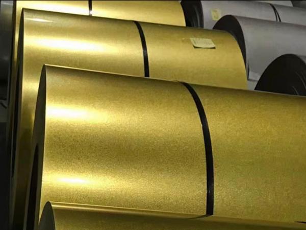 Buy cheap Golden Anti-Finger Print Galvalume Zincalume AZ Steel Coil A792M DX51D Regular Minimum Spangle Stone Coated Roof Tile from wholesalers