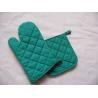 Buy cheap Cotton Fabric Microwave Oven Glove And Pot Holder Set Green Orange Black Colors from wholesalers
