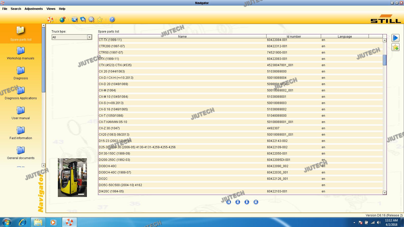 Forklift For Still Incado Box Diagnostic Kit for STILL STEDS Navigator forklift Diagnostic tool +Getac F110 tablet