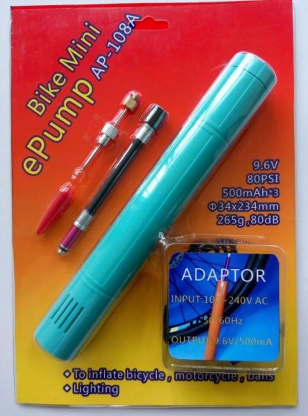 Buy cheap Electric Mini stainless steel Portable Bicycle compact tyre inflator AP-108 from wholesalers