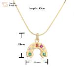 DIY Rainbow Diamond Necklace Earrings Jewelry Set Oval Crystal 18k Brass Gold