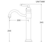 Oil Rubbed Bronze Water Mixer Tap , Concrete Chrome Basin Faucet