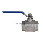 2 PC Full Port SS304 Ball Valve With Bule Handle 1/2 Inch NPT WOG1000