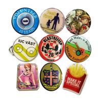 Buy cheap Custom Metal Name Pin Badges Domed Resin Badges 37mm 25mm Size product