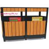 Buy cheap Large Decorative Outdoor Trash Can With Lids 80*40*100cm , City Wooden Trash Can Container from wholesalers