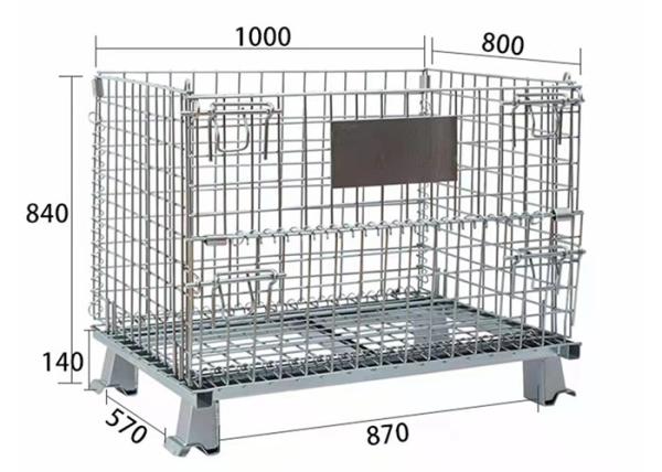 Buy cheap Anti Corrosion Stack Up Wire Mesh Storage Cage For Security from wholesalers