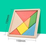 3D Wooden Pattern Animal Jigsaw Puzzle Colorful Tangram Toy Kids Montessori