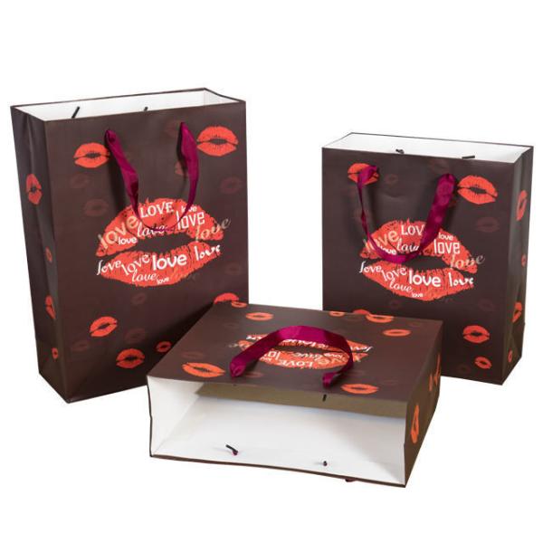 Buy cheap Customized Luxury Fancy Craft Gift Paper Bag with Logo Print and Gravure Printing Surface from wholesalers