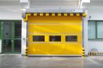 Warehouse Galvanized Frame High Speed Roll Up Door Used In Big Wind Area