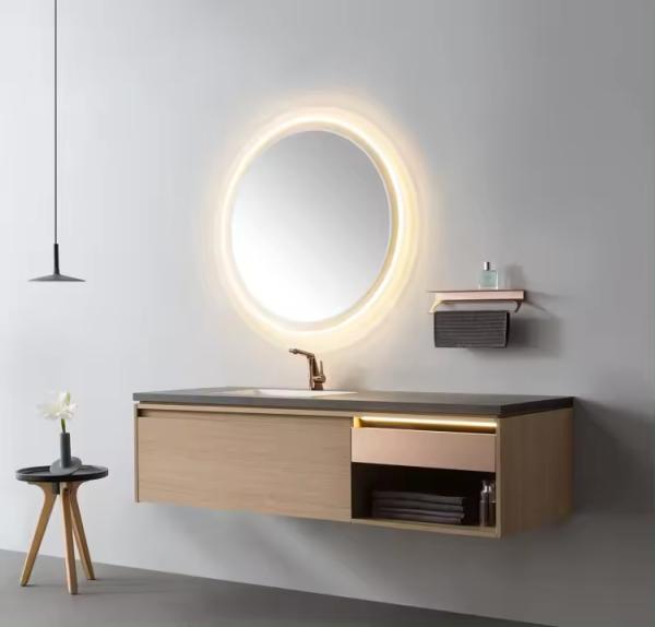 Buy cheap Rectangle Wood Bathroom Vanity Sink Unit 18 Inch Compact Design from wholesalers