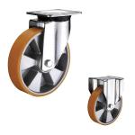 ISO9001 500kg Loading 8 Inch Polyurethane Industrial Wheels With Aluminium Core