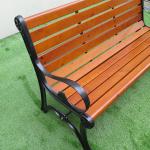 Patio Furniture Metal Outdoor Steel Wood Park Bench Seat Cast Iron Bench with