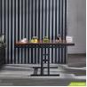 Buy cheap Hot Sale Wooden Conversion Dining Table folding Table with metal rack from wholesalers