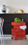 Small Hot Pot Restaurant Movable Side Cabinet Colorful With Multi Layer