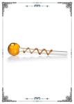 Orange Pyrex Glass Oil Burner Mini Bong Oil Burning Pipe 5.5 Inches