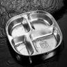 Buy cheap Eco Friendly 4 Compartment Dinner Plates SS Anti Corrosion With Lid from wholesalers
