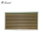 Customized Aluminum Aerofoil Sunshade Louver Windows with Wooden Color