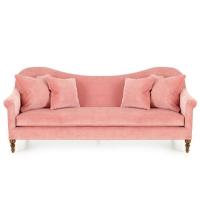 Buy cheap Leisure Hotel Furniture Pink Fabric Sofa , Ordinary Size Hotel Room Sofa product