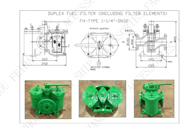 Buy cheap DUPLEX Oil Filters (INCLUDING FILTER ELEMENTS) AS32-0.25/0.16 CB/T42 -94 FLANGE TO FLANGE (L) - 195mm from wholesalers