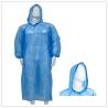 Buy cheap Waterproof Disposable PE Plastic Raincoat With Hood Blue/White Hooded PE Poncho from wholesalers