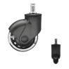 Buy cheap 3 Inch Grip Ring Stem Soft PU Wheels Transparent Swivel Plug In Office Chair Casters from wholesalers