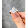 Buy cheap Lab Made Diamond Jewelry Three Stones Engagement Wedding Rings Cultivated Diamonds from wholesalers