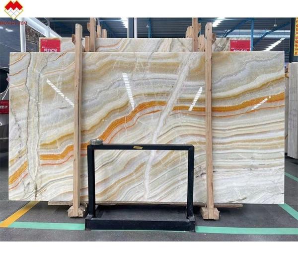 Buy cheap Translucent Rainbow Onyx Stone for Villa Background CNF Polished Red Dragon Onyx Marble from wholesalers