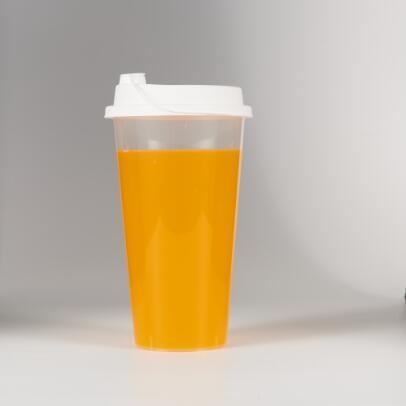 Buy cheap Clear/White Disposable Plastic PP Cup Round Custom Logo Plastic Cups For Juice And Boba Tea from wholesalers