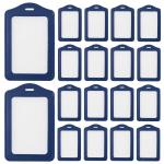 Buy cheap Leather ID Card Holder Vertical Work Permit Name Credit Card Case High Transparency from wholesalers