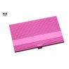 Buy cheap Pink Aluminum Business Card Holder Case For Women Unique Square Shape from wholesalers
