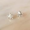 Buy cheap Heart Shape Pearls Stud Earrings Handmade In 925 Sterling Silver 14K Gold For Girls Fashion Fine Jewelry from wholesalers