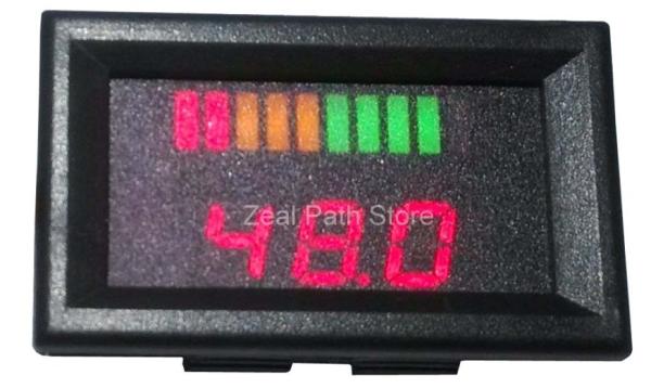 battery gauge dual LED line Digital Battery Discharge Indicator for electric LSV