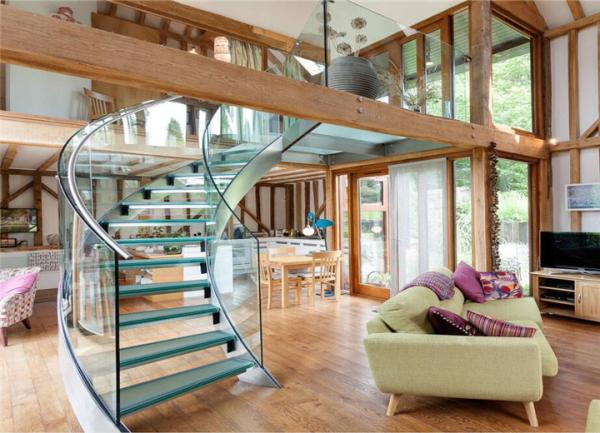 Buy cheap U Channel Curved Deck Stairs Designs Glass Railings System Screw Bolted Installation from wholesalers