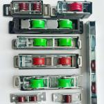 Stainless Steel Sliding Door Bearing UPVC Adjustable Double Door Roller 103g