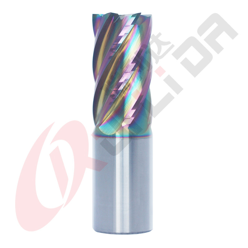 DLC Coating 6 Flute End Mill 25mm 1" for Aluminium CNC Milling Tools