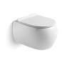 Buy cheap Special shape Ceramic Rimless Wall Hung Toilet With Toilet Seat Cover from wholesalers