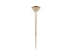 Vonira Beauty Studio Makeup Cosmetic Highlighter Fan Brush With Golden Aluminum