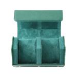 Luxury Ravel Watch Box Crazy Horse Leather 2 Slot Watch Case Travel Roll For