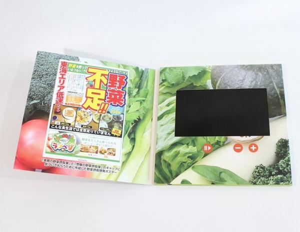 Quality Large Screen Printing Paper Video Talking Card With Speaker 1000 - 10000m Ah Battery for sale