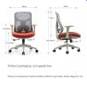 Buy cheap Adjustable Bow Mesh Ergonomic Chair Office Furniture for Comfortable Seating Options from wholesalers