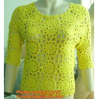 Buy cheap Crochet Sweaters, Women Fashion All-match Contrast Color Knitted Tricot Summer O product