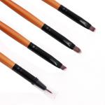 Plastic Handle 15Pcs Facial Makeup Brushes Vegan Animal Hair For Beginner