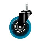 Office Chair Caster Wheels Set Of 5 Minimal Blue Transparent Light Duty