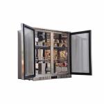 198L Double Doors Stainless Steel Back Bar Cooler Auto Defrost Type With Easy