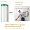 Buy cheap Green Taped Protective Anti Outdoor Paper Pre Taped Masking Film 16m from wholesalers