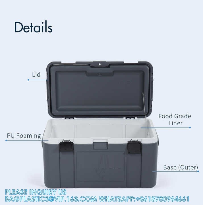 30L 50L 65L 70L 85L 120L PU Foaming Ice Cooler Box Picnic Medical Transport Vaccine Large Picnic Fishing Cooler Box
