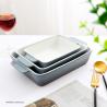 Buy cheap Rectangular Shape Ceramic Bakeware Sets Dish For Lasagna 23.7oz Volume from wholesalers