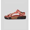Buy cheap OEM Casual Flat Sandals For Ladies With Coral Red Bezli Floral Straps from wholesalers