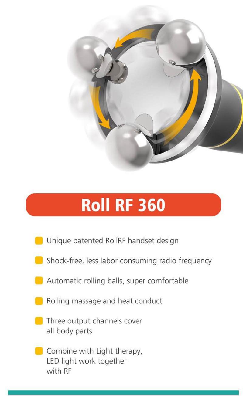 Facial Skin Firm Multipolar Rolling 360 Rf Machine Three Handles